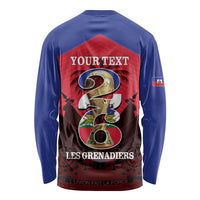Personalized Les Grenadiers Haiti Football Long Sleeve Shirt 2026 Nou Retounen Red Version - Wonder Print Shop