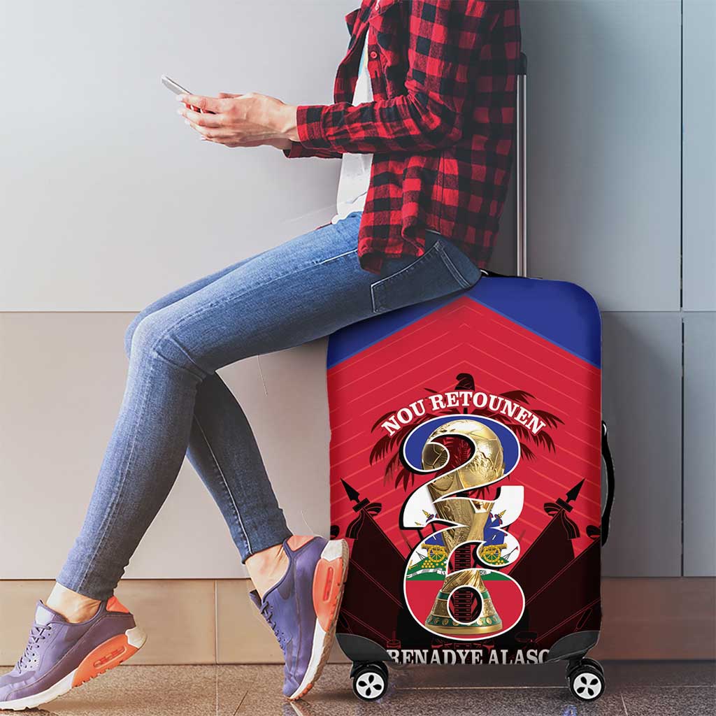 Les Grenadiers Haiti Football Luggage Cover 2026 Nou Retounen Red Version - Wonder Print Shop