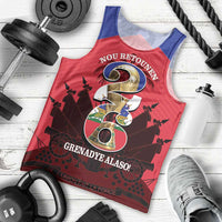 Personalized Les Grenadiers Haiti Football Men Tank Top 2026 Nou Retounen Red Version - Wonder Print Shop