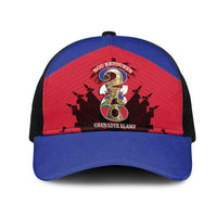 Les Grenadiers Haiti Football Mesh Trucker Cap 2026 Nou Retounen Red Version - Wonder Print Shop