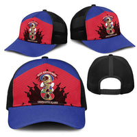 Les Grenadiers Haiti Football Mesh Trucker Cap 2026 Nou Retounen Red Version - Wonder Print Shop