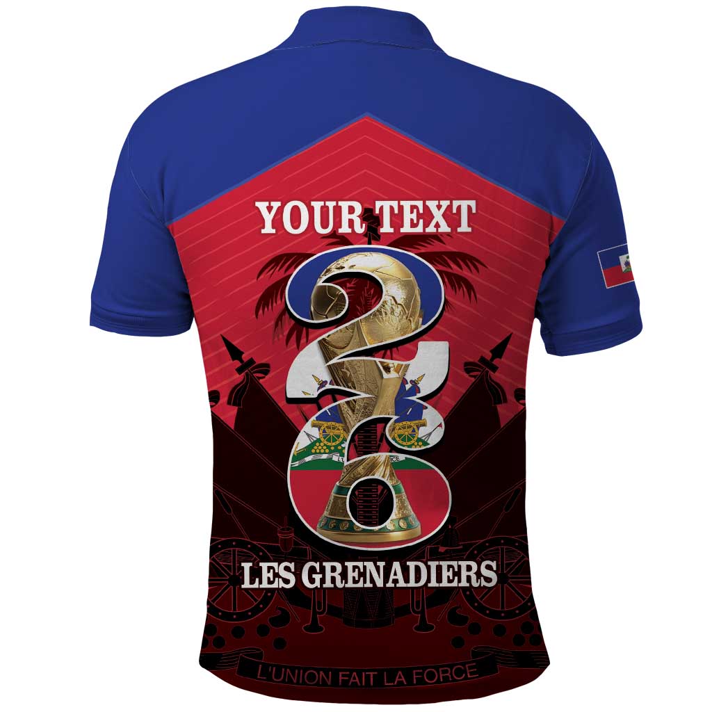Personalized Les Grenadiers Haiti Football Polo Shirt 2026 Nou Retounen Red Version - Wonder Print Shop