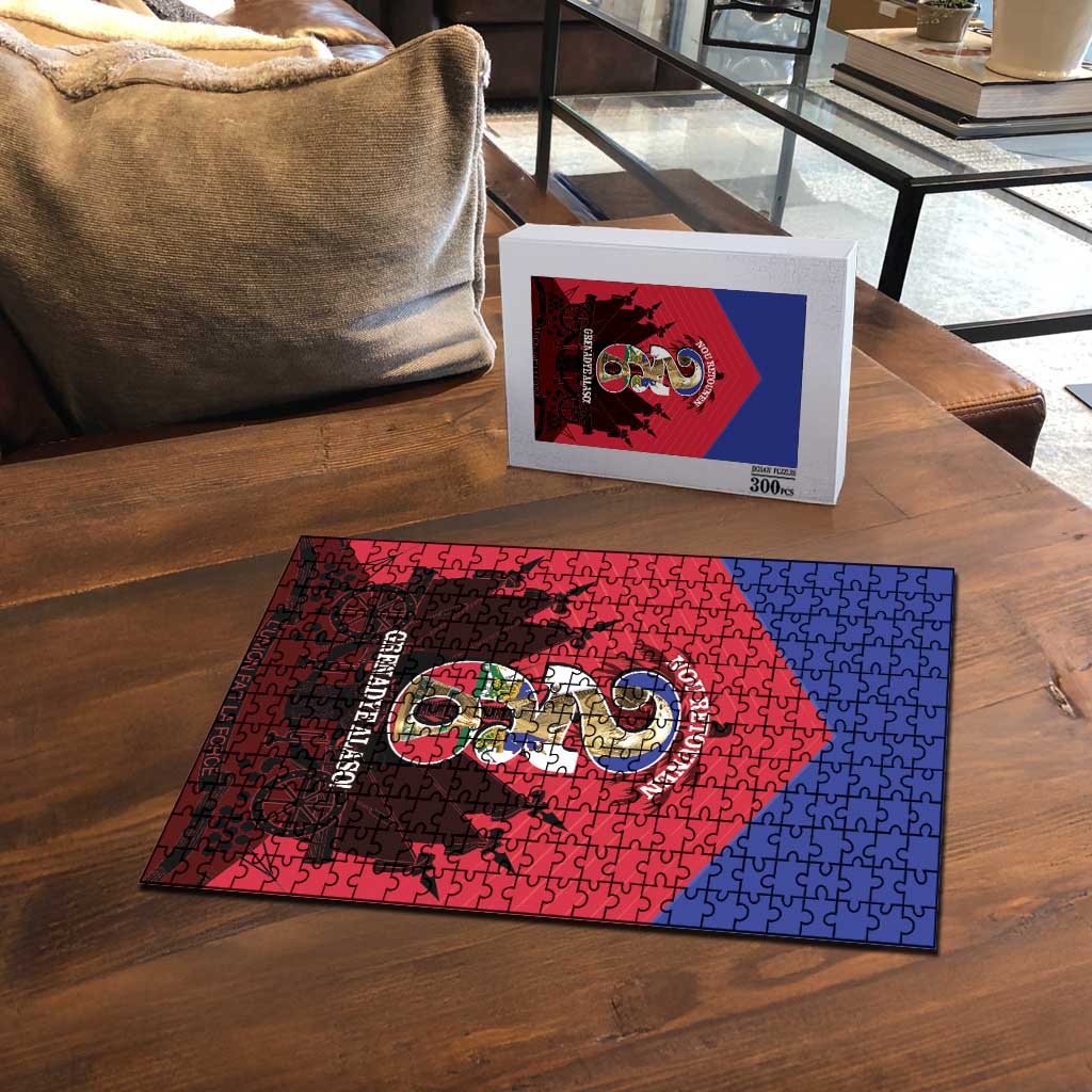 Les Grenadiers Haiti Football Puzzle 2026 Nou Retounen Red Version - Wonder Print Shop