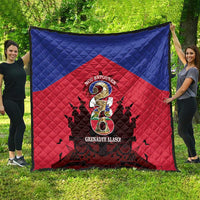 Les Grenadiers Haiti Football Quilt 2026 Nou Retounen Red Version - Wonder Print Shop