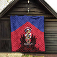 Les Grenadiers Haiti Football Quilt 2026 Nou Retounen Red Version - Wonder Print Shop