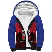 Personalized Les Grenadiers Haiti Football Sherpa Hoodie 2026 Nou Retounen Red Version - Wonder Print Shop