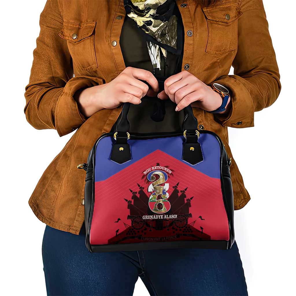 Les Grenadiers Haiti Football Shoulder Handbag 2026 Nou Retounen Red Version - Wonder Print Shop