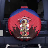 Les Grenadiers Haiti Football Spare Tire Cover 2026 Nou Retounen Red Version - Wonder Print Shop