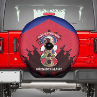 Les Grenadiers Haiti Football Spare Tire Cover 2026 Nou Retounen Red Version - Wonder Print Shop