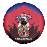Les Grenadiers Haiti Football Spare Tire Cover 2026 Nou Retounen Red Version - Wonder Print Shop