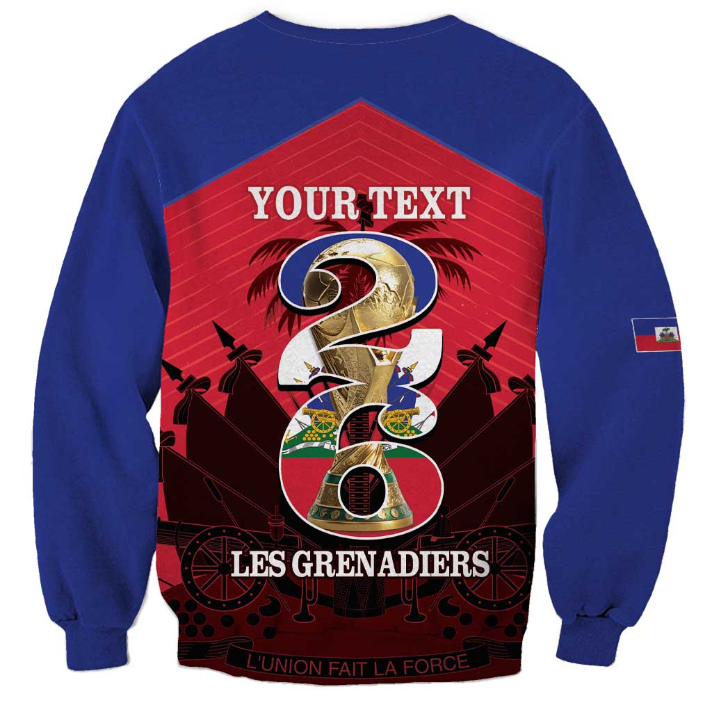 Personalized Les Grenadiers Haiti Football Sweatshirt 2026 Nou Retounen Red Version - Wonder Print Shop