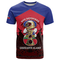 Personalized Les Grenadiers Haiti Football T Shirt 2026 Nou Retounen Red Version - Wonder Print Shop