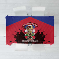 Les Grenadiers Haiti Football Tablecloth 2026 Nou Retounen Red Version - Wonder Print Shop