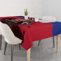 Les Grenadiers Haiti Football Tablecloth 2026 Nou Retounen Red Version - Wonder Print Shop
