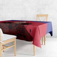 Les Grenadiers Haiti Football Tablecloth 2026 Nou Retounen Red Version - Wonder Print Shop