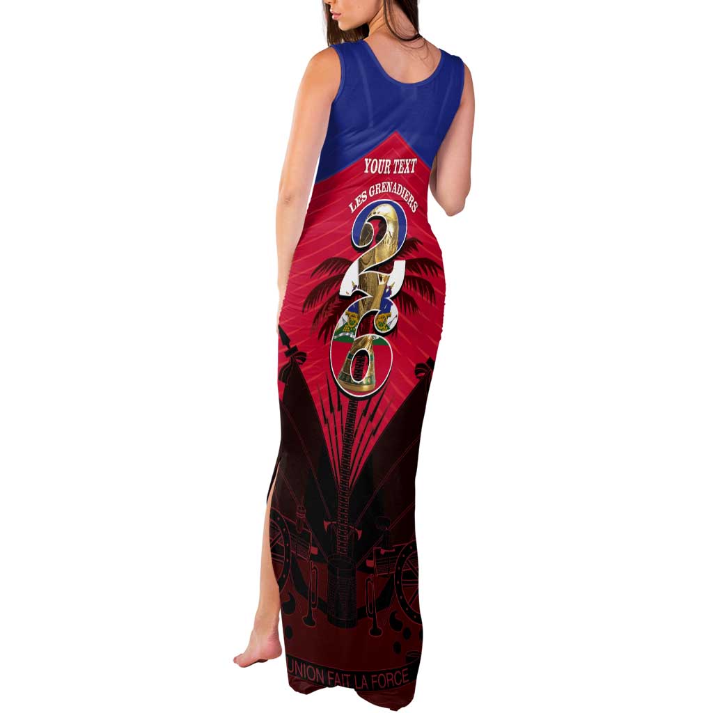 Personalized Les Grenadiers Haiti Football Tank Maxi Dress 2026 Nou Retounen Red Version - Wonder Print Shop