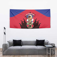 Les Grenadiers Haiti Football Tapestry 2026 Nou Retounen Red Version - Wonder Print Shop