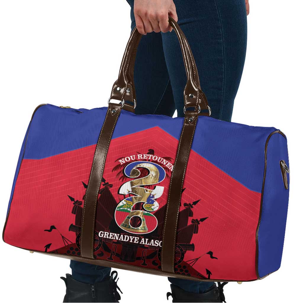Les Grenadiers Haiti Football Travel Bag 2026 Nou Retounen Red Version - Wonder Print Shop
