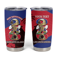 Personalized Les Grenadiers Haiti Football Tumbler Cup 2026 Nou Retounen Red Version - Wonder Print Shop