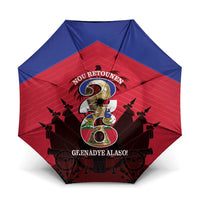 Les Grenadiers Haiti Football Umbrella 2026 Nou Retounen Red Version - Wonder Print Shop