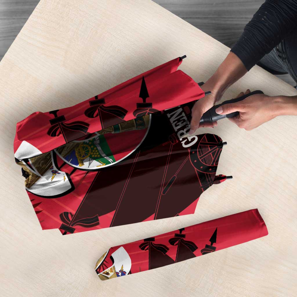 Les Grenadiers Haiti Football Umbrella 2026 Nou Retounen Red Version - Wonder Print Shop