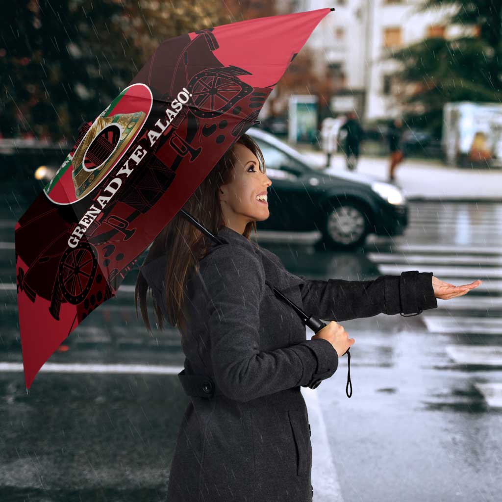 Les Grenadiers Haiti Football Umbrella 2026 Nou Retounen Red Version - Wonder Print Shop