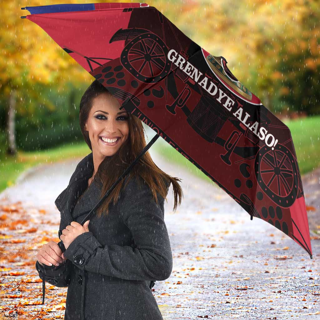 Les Grenadiers Haiti Football Umbrella 2026 Nou Retounen Red Version - Wonder Print Shop