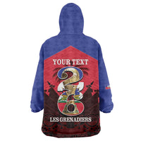 Personalized Les Grenadiers Haiti Football Wearable Blanket Hoodie 2026 Nou Retounen Red Version - Wonder Print Shop