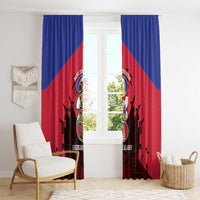 Les Grenadiers Haiti Football Window Curtain 2026 Nou Retounen Red Version - Wonder Print Shop