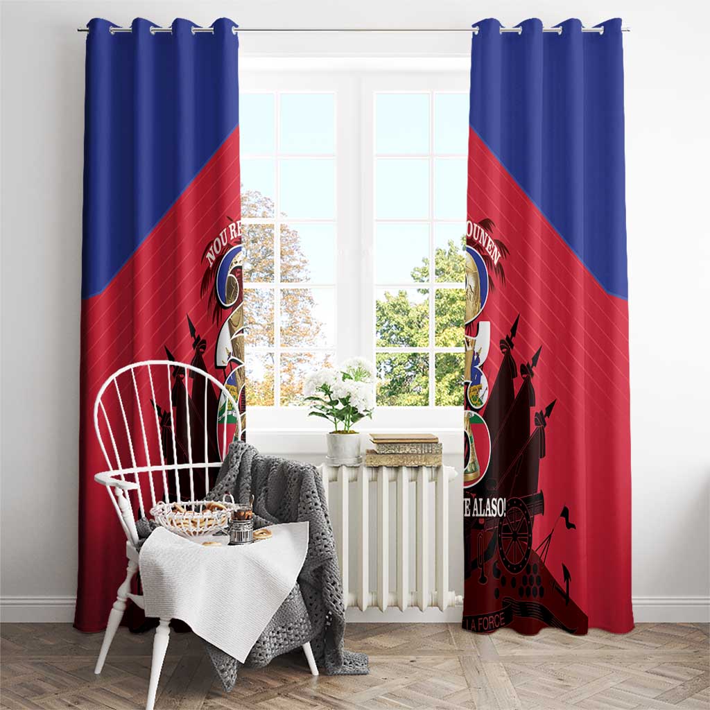 Les Grenadiers Haiti Football Window Curtain 2026 Nou Retounen Red Version - Wonder Print Shop