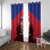 Les Grenadiers Haiti Football Window Curtain 2026 Nou Retounen Red Version - Wonder Print Shop