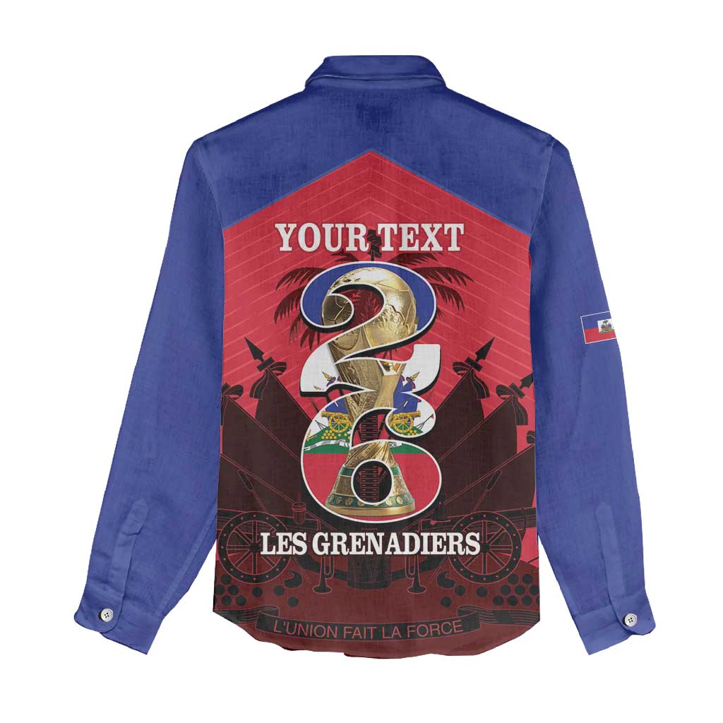 Personalized Les Grenadiers Haiti Football Women Casual Shirt 2026 Nou Retounen Red Version - Wonder Print Shop