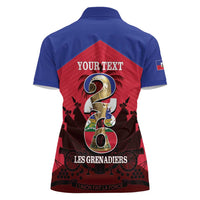 Personalized Les Grenadiers Haiti Football Women Polo Shirt 2026 Nou Retounen Red Version - Wonder Print Shop