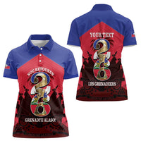 Personalized Les Grenadiers Haiti Football Women Polo Shirt 2026 Nou Retounen Red Version - Wonder Print Shop