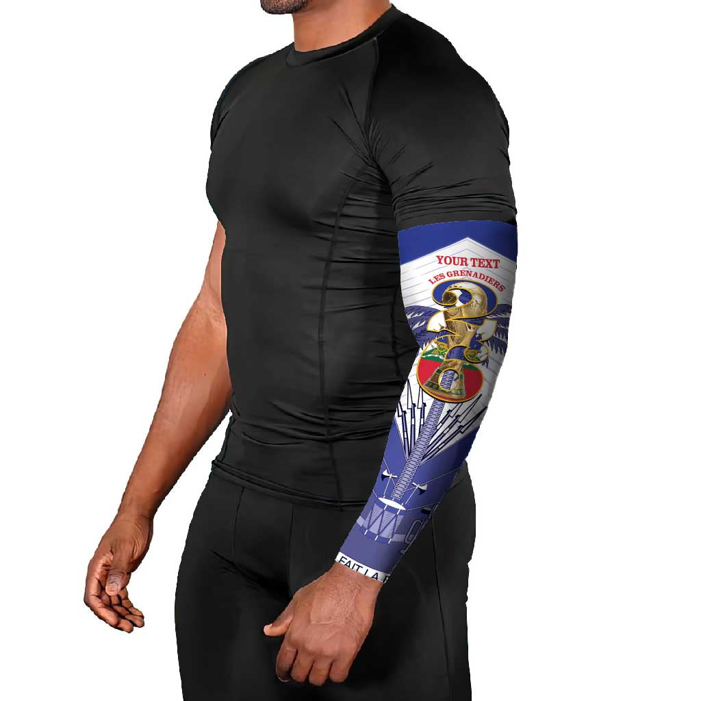 Personalized Les Grenadiers Haiti Football Arm Sleeves 2026 Nou Retounen White Version - Wonder Print Shop