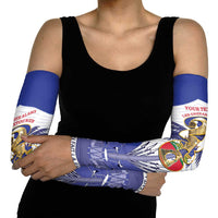 Personalized Les Grenadiers Haiti Football Arm Sleeves 2026 Nou Retounen White Version - Wonder Print Shop
