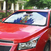Les Grenadiers Haiti Football Auto Sun Shade 2026 Nou Retounen White Version - Wonder Print Shop