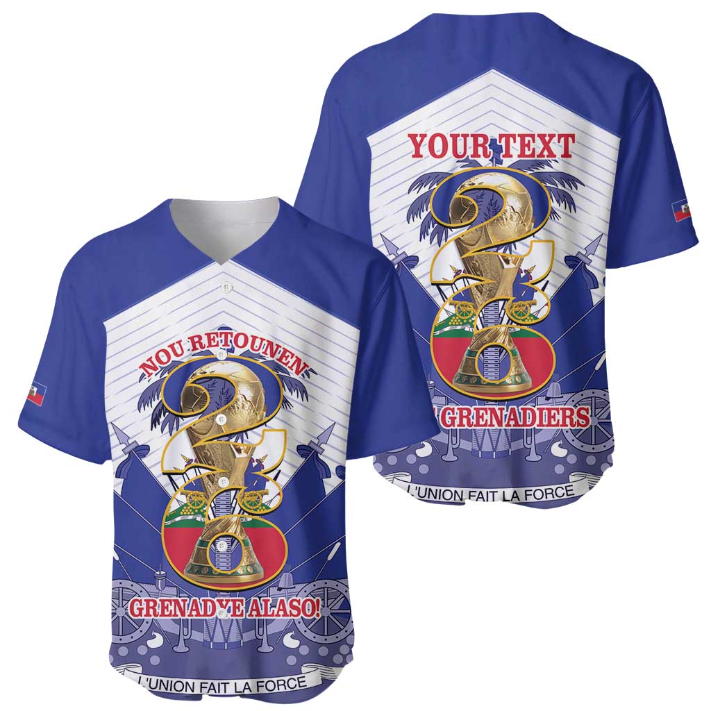 Personalized Les Grenadiers Haiti Football Baseball Jersey 2026 Nou Retounen White Version - Wonder Print Shop