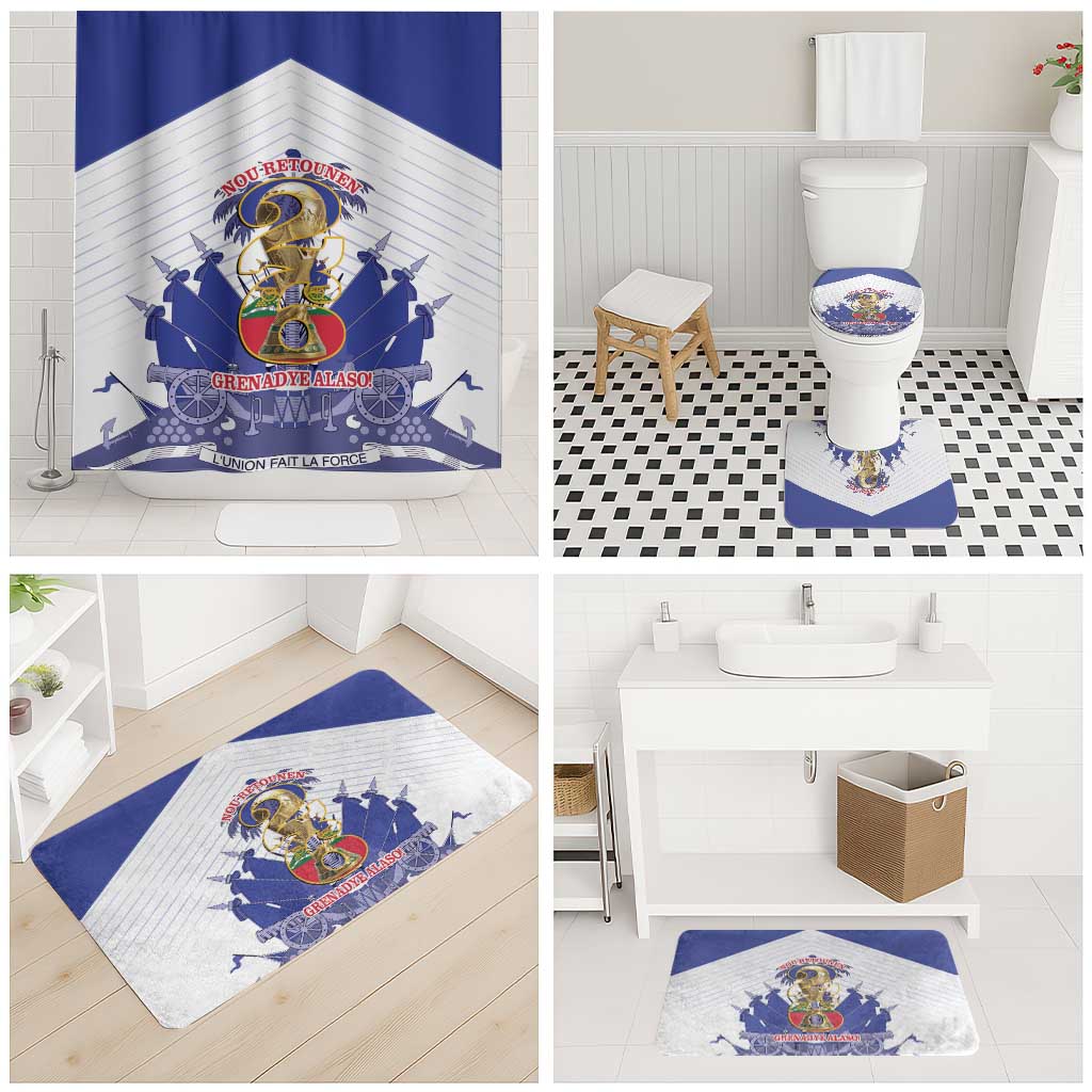 Les Grenadiers Haiti Football Bathroom Set 2026 Nou Retounen White Version - Wonder Print Shop
