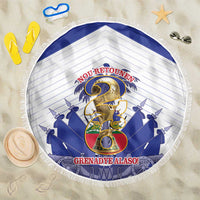 Les Grenadiers Haiti Football Beach Blanket 2026 Nou Retounen White Version - Wonder Print Shop