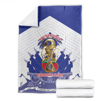 Les Grenadiers Haiti Football Blanket 2026 Nou Retounen White Version - Wonder Print Shop