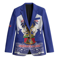 Personalized Les Grenadiers Haiti Football Blazer 2026 Nou Retounen White Version - Wonder Print Shop