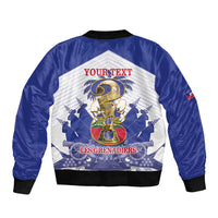 Personalized Les Grenadiers Haiti Football Bomber Jacket 2026 Nou Retounen White Version - Wonder Print Shop