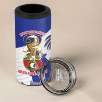Personalized Les Grenadiers Haiti Football 4 in 1 Can Cooler Tumbler 2026 Nou Retounen White Version - Wonder Print Shop