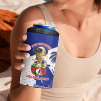 Personalized Les Grenadiers Haiti Football 4 in 1 Can Cooler Tumbler 2026 Nou Retounen White Version - Wonder Print Shop