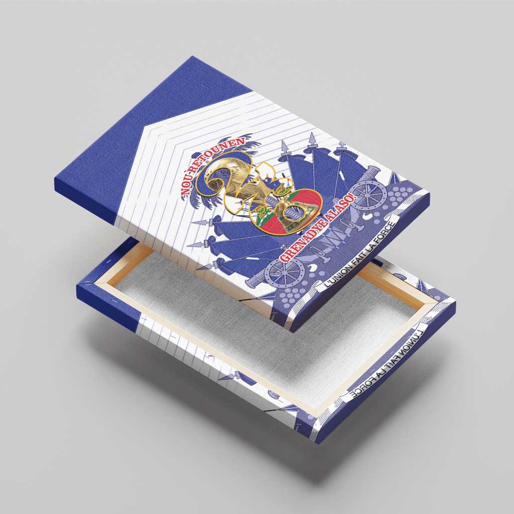 Les Grenadiers Haiti Football Canvas Wall Art 2026 Nou Retounen White Version - Wonder Print Shop