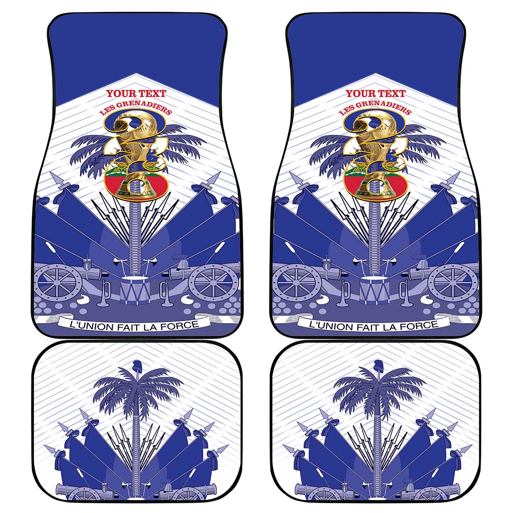 Personalized Les Grenadiers Haiti Football Car Mats 2026 Nou Retounen White Version - Wonder Print Shop