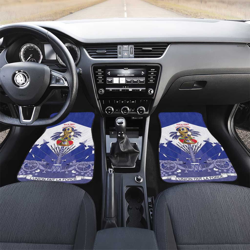 Personalized Les Grenadiers Haiti Football Car Mats 2026 Nou Retounen White Version - Wonder Print Shop