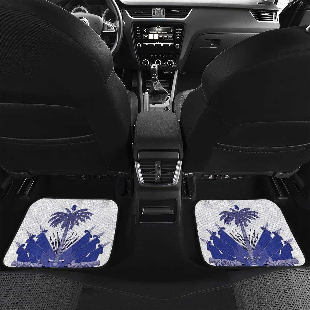 Personalized Les Grenadiers Haiti Football Car Mats 2026 Nou Retounen White Version - Wonder Print Shop