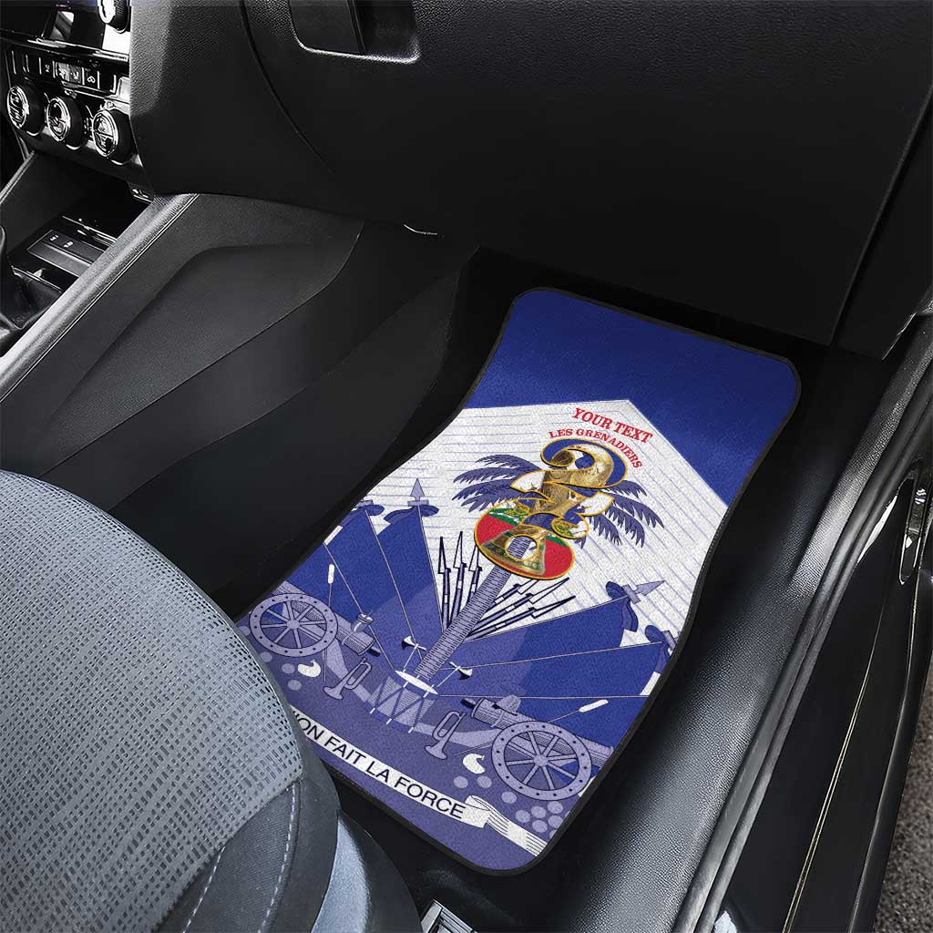 Personalized Les Grenadiers Haiti Football Car Mats 2026 Nou Retounen White Version - Wonder Print Shop